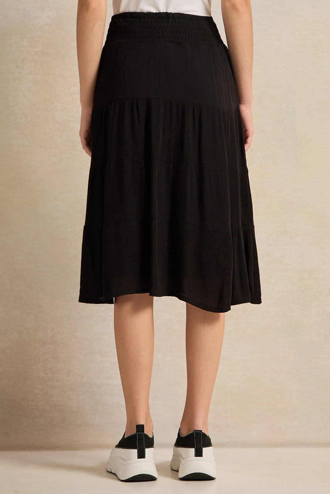 Senior Girl Black Tiered Skirt