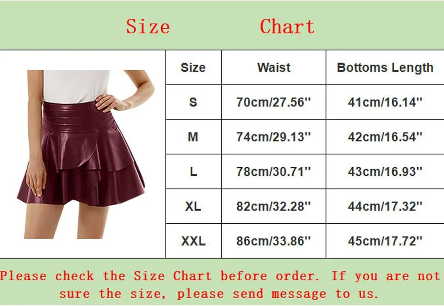 Short Mini Skirts for Women Faux Leather Pleated Skirt Trendy High Waisted Leather Pleated Solid Ruffle Skirt