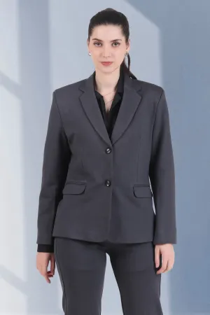 Single Breasted Blazer, Gray