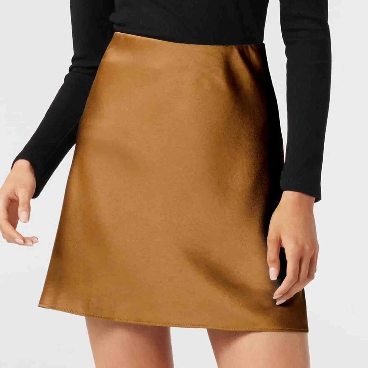 Skirts for Women Trendy, High Waisted Skirts Elegant Flared Elastic A-Line Solid Color Basic Skirts Sexy Mini Skirt