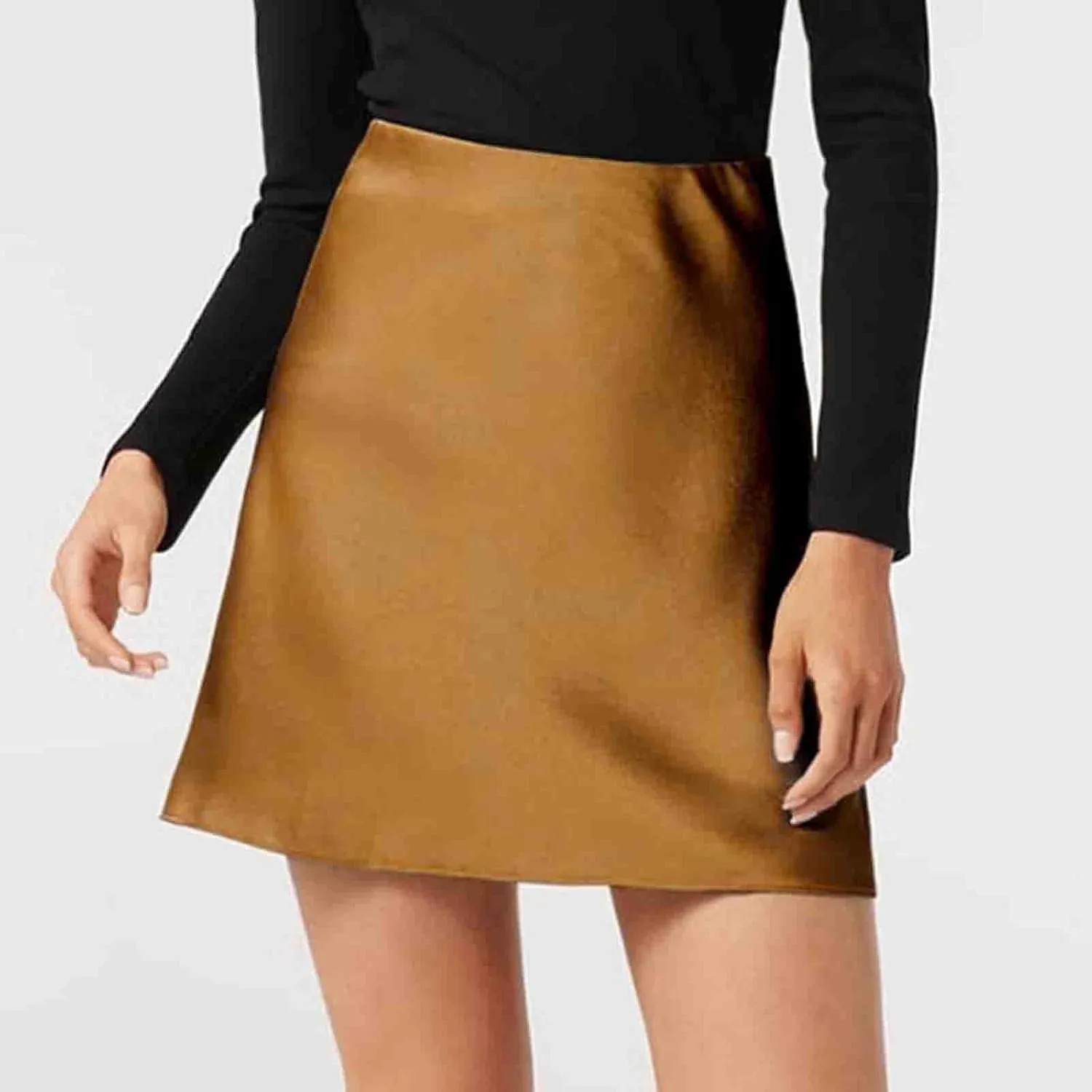 Skirts for Women Trendy, High Waisted Skirts Elegant Flared Elastic A-Line Solid Color Basic Skirts Sexy Mini Skirt