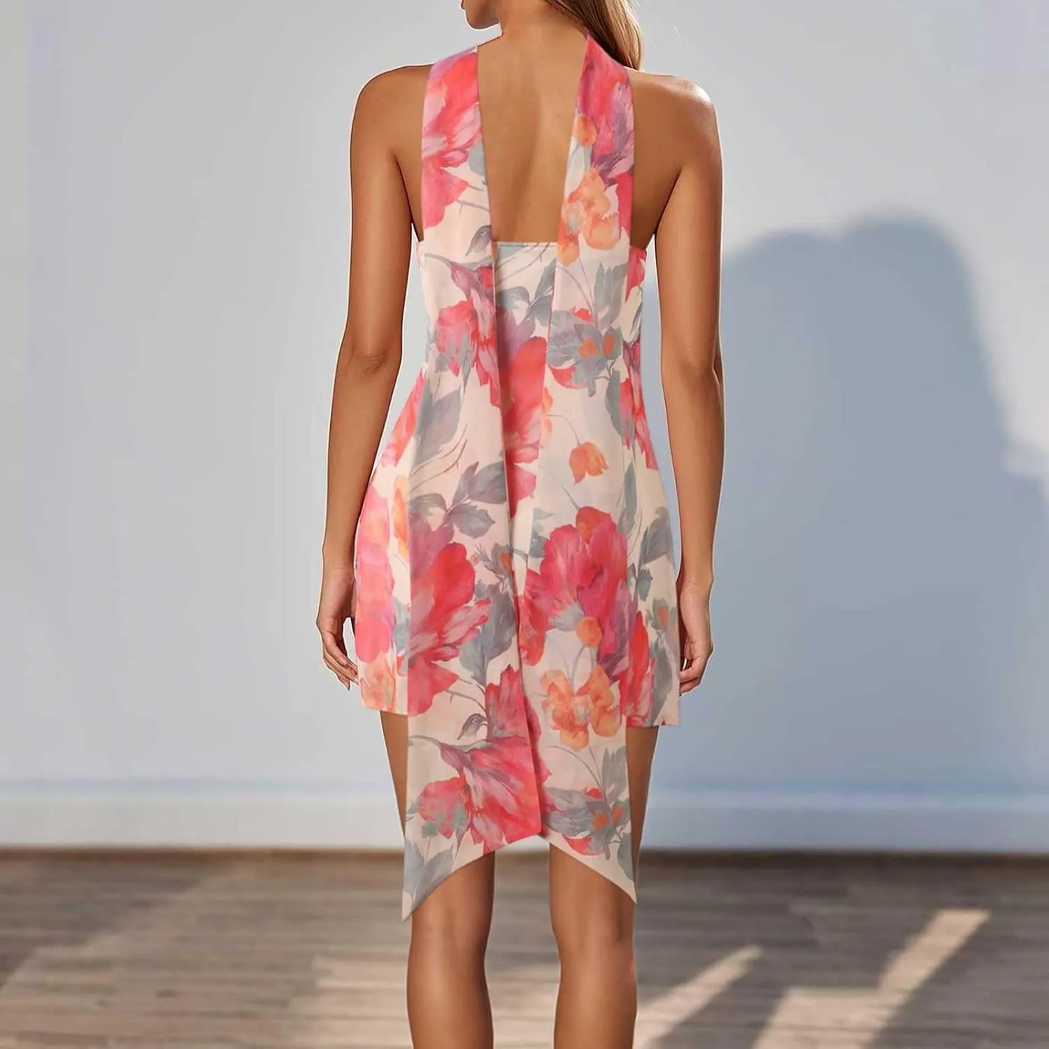 Strapless Tube Mini Dress Sexy Floral Y2K Slim Fit Backless Short Bandeau Dress Going Out Night Party Dresses