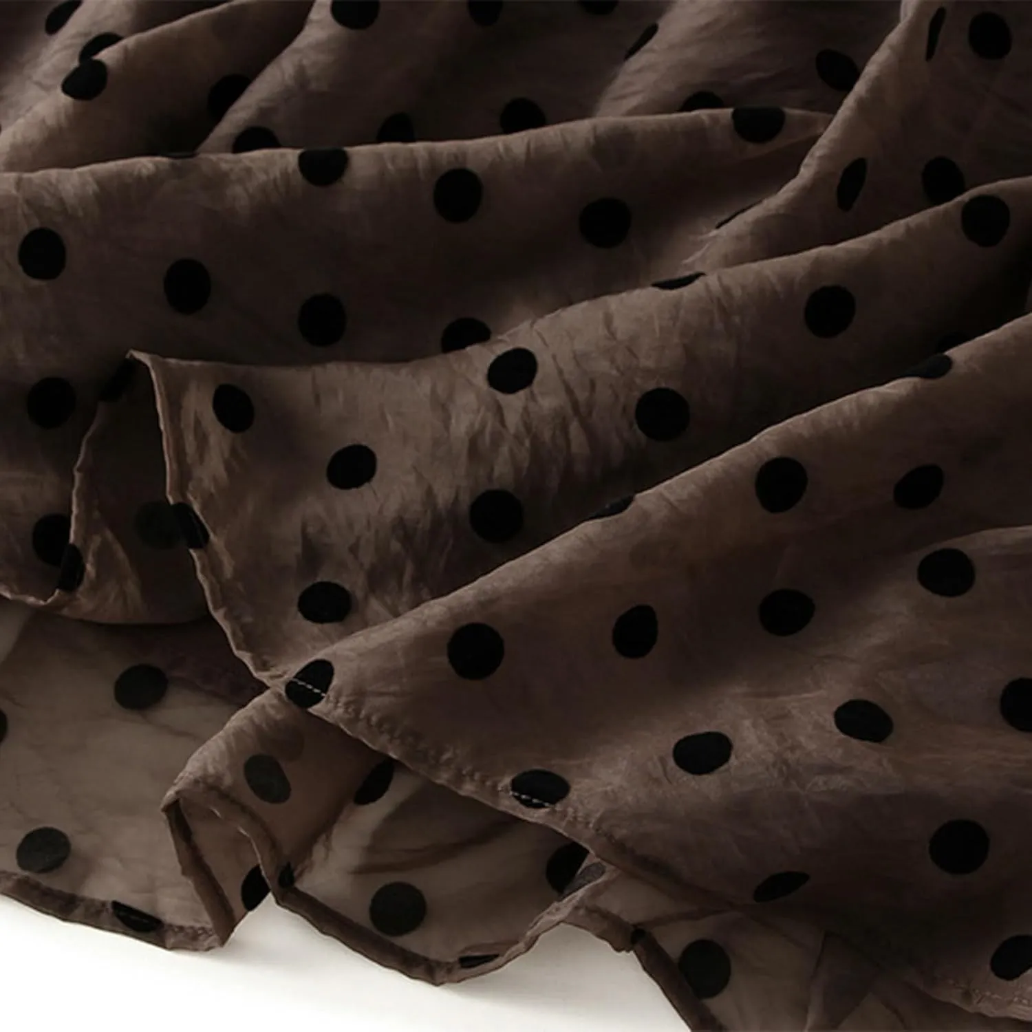 Summer Mesh Midi Skirts for Women Elastic Waist Polka Dot Printed Pleated Skirt Casual Cute Puffy Knee Length Skirts