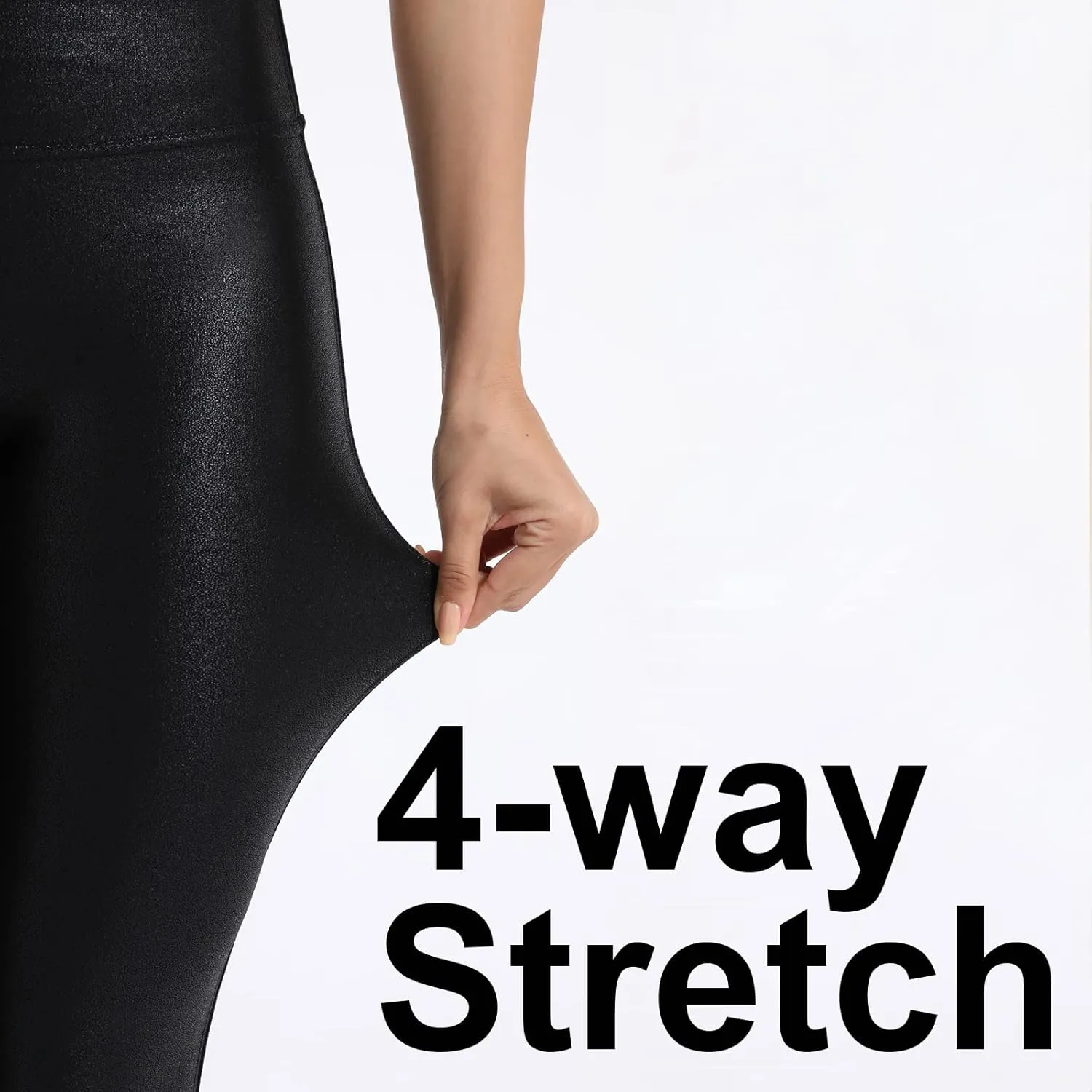 Tagoo Faux Leather Leggings for Women Tummy Control Dressy Leggings High Waisted Pleather Pants Disco Outfits