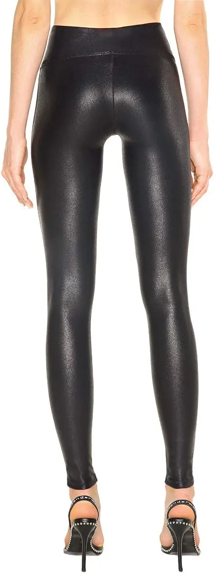 Tagoo Faux Leather Leggings for Women Tummy Control Dressy Leggings High Waisted Pleather Pants Disco Outfits