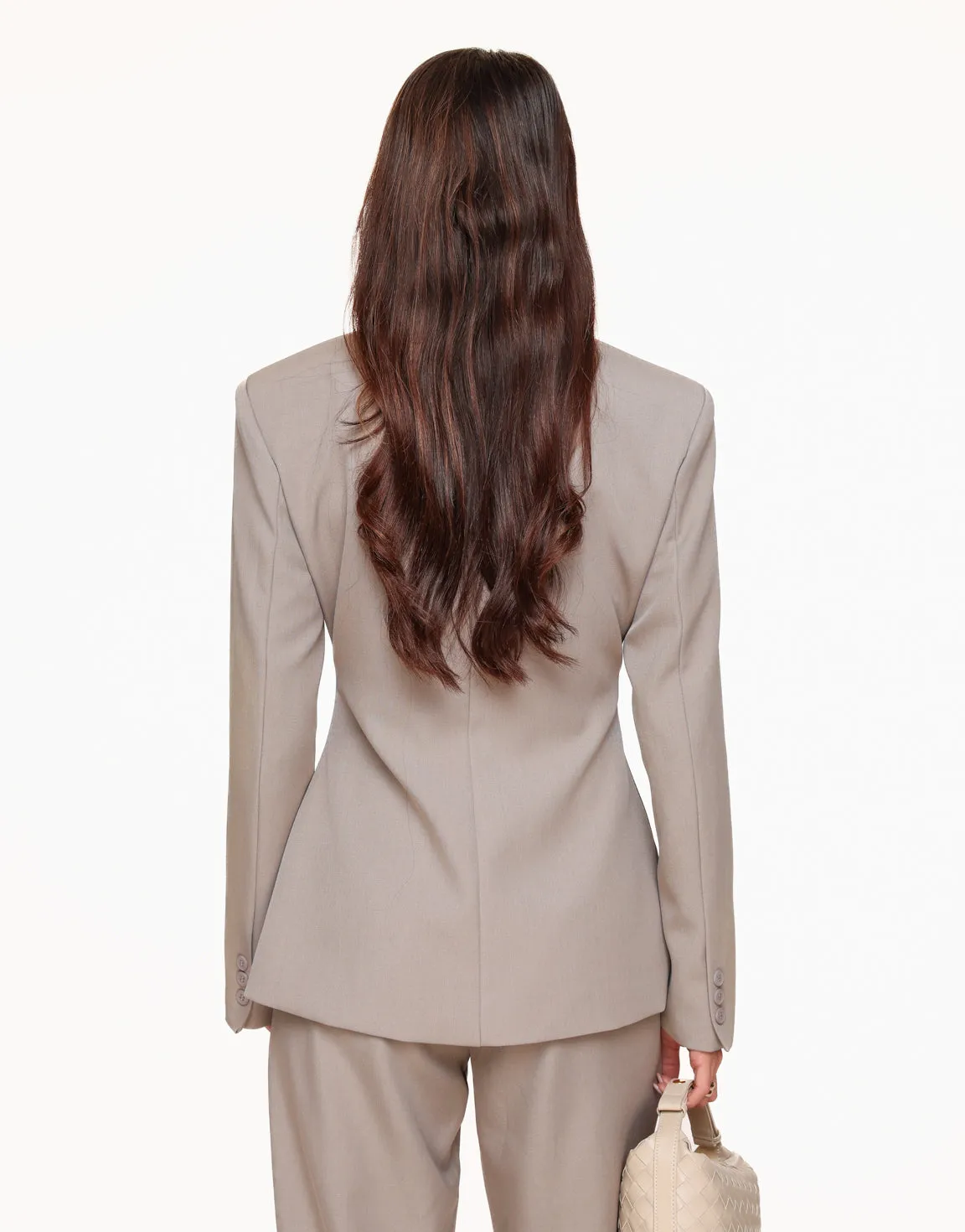 Taupe Classic Getailleerde - Blazer