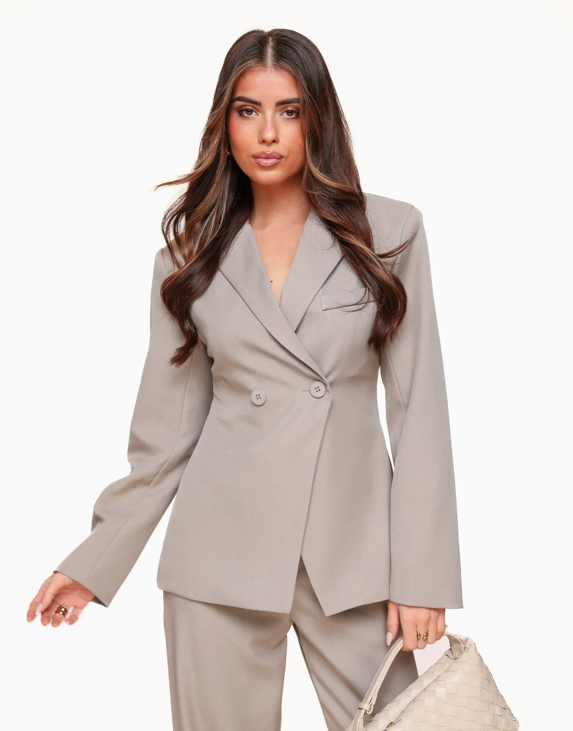 Taupe Classic Getailleerde - Blazer