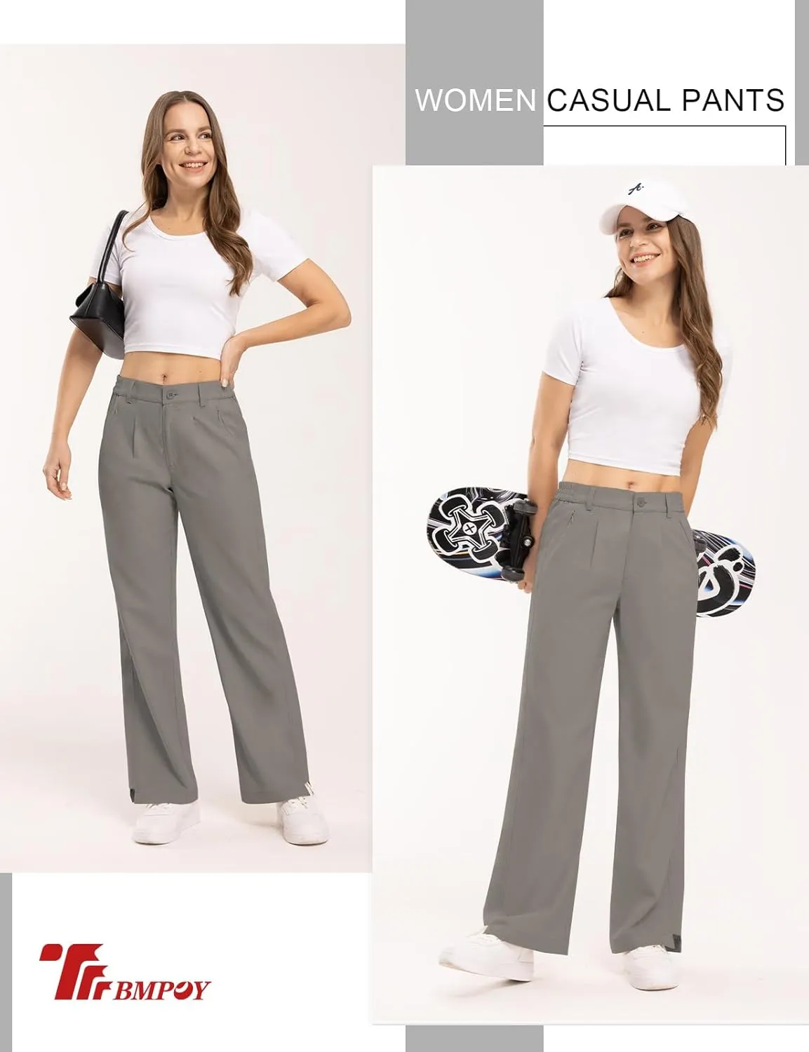 TBMPOY Women's Linen Palazzo Pants High Waisted Work Business Casual Dress Pants Wide Leg Lounge Trousers with Pockets
