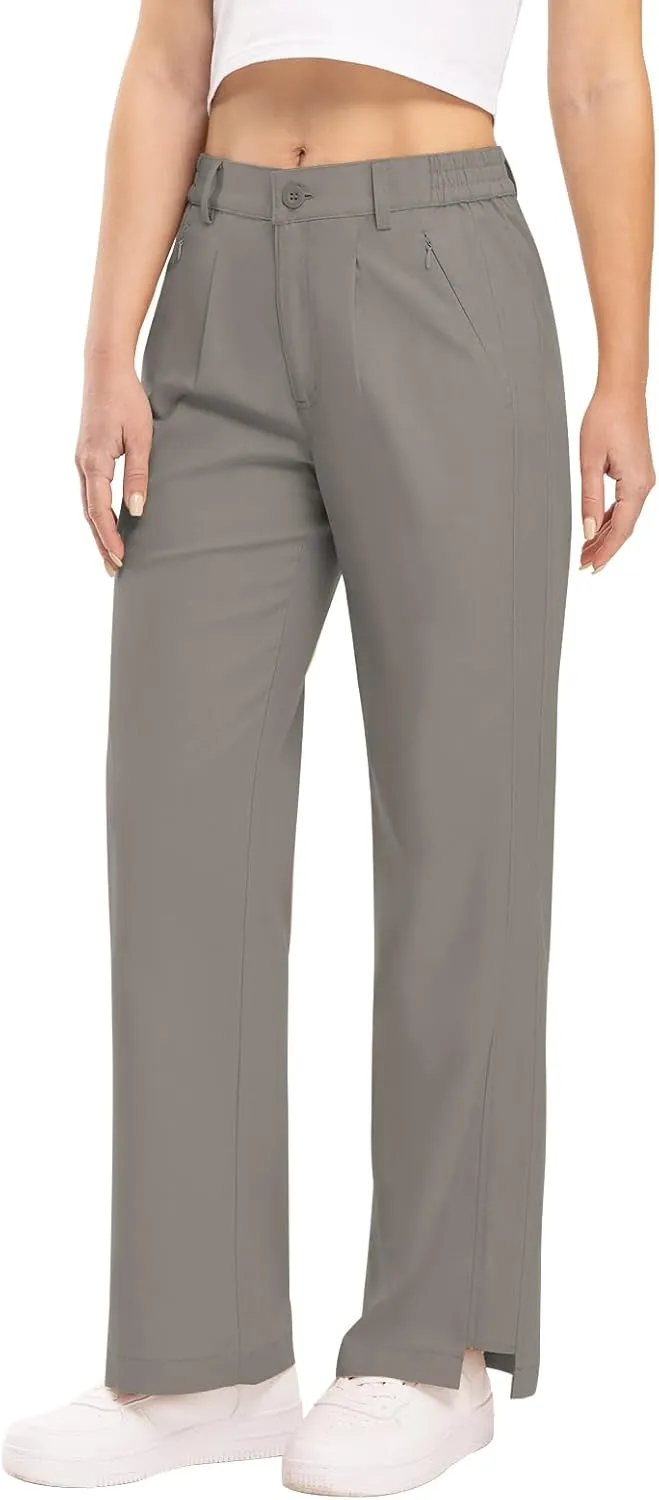 TBMPOY Women's Linen Palazzo Pants High Waisted Work Business Casual Dress Pants Wide Leg Lounge Trousers with Pockets