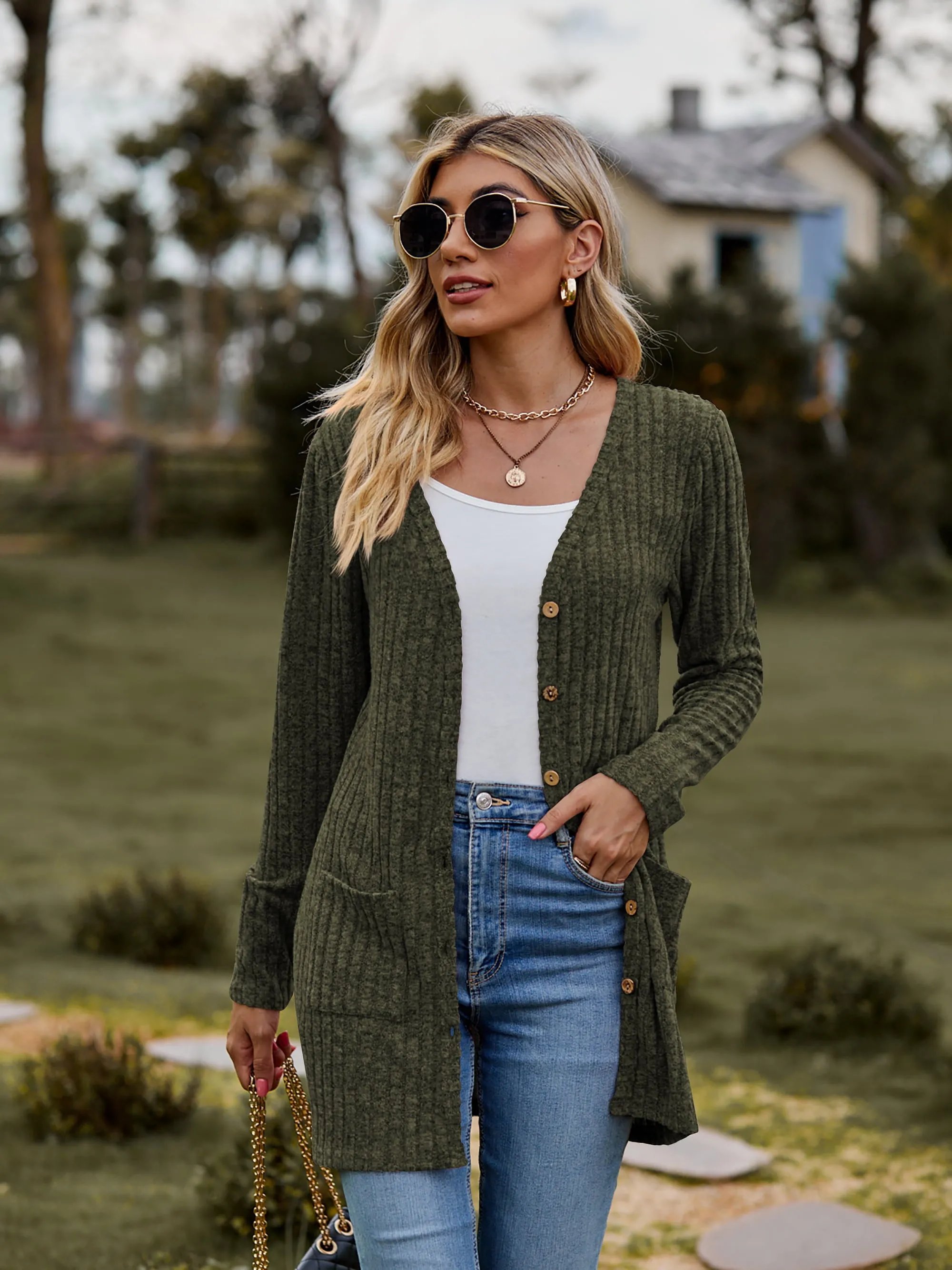The BEST Ribbed Button-UP Cardigan - 7 Colors