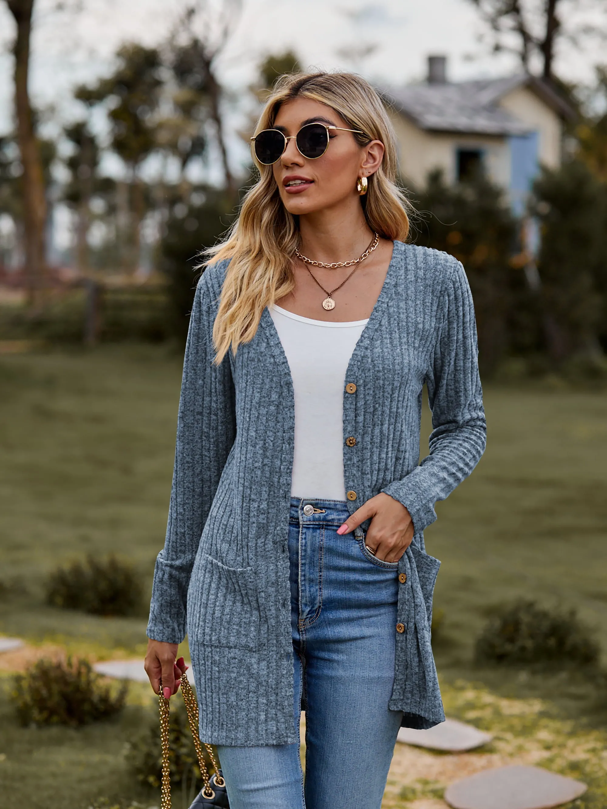 The BEST Ribbed Button-UP Cardigan - 7 Colors