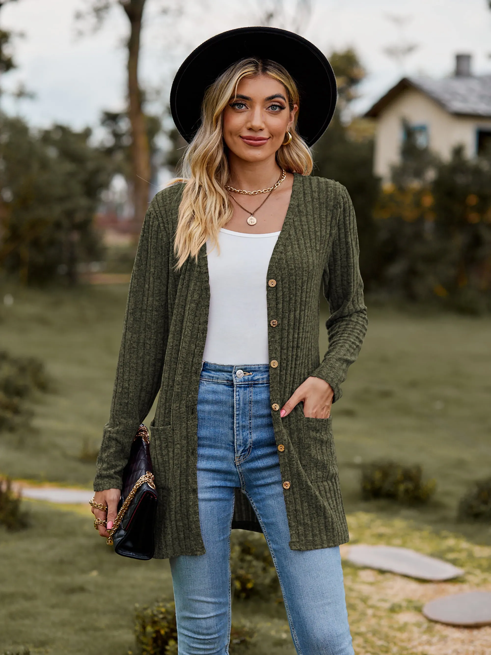 The BEST Ribbed Button-UP Cardigan - 7 Colors