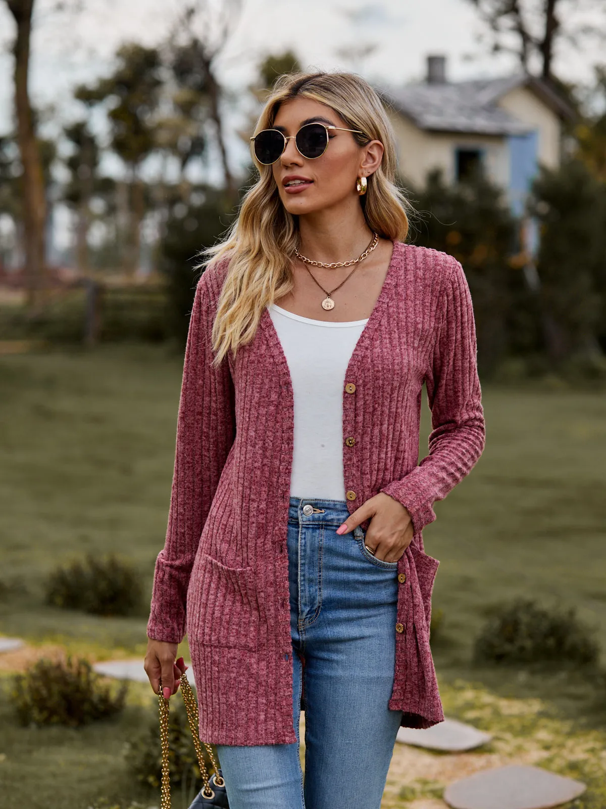 The BEST Ribbed Button-UP Cardigan - 7 Colors