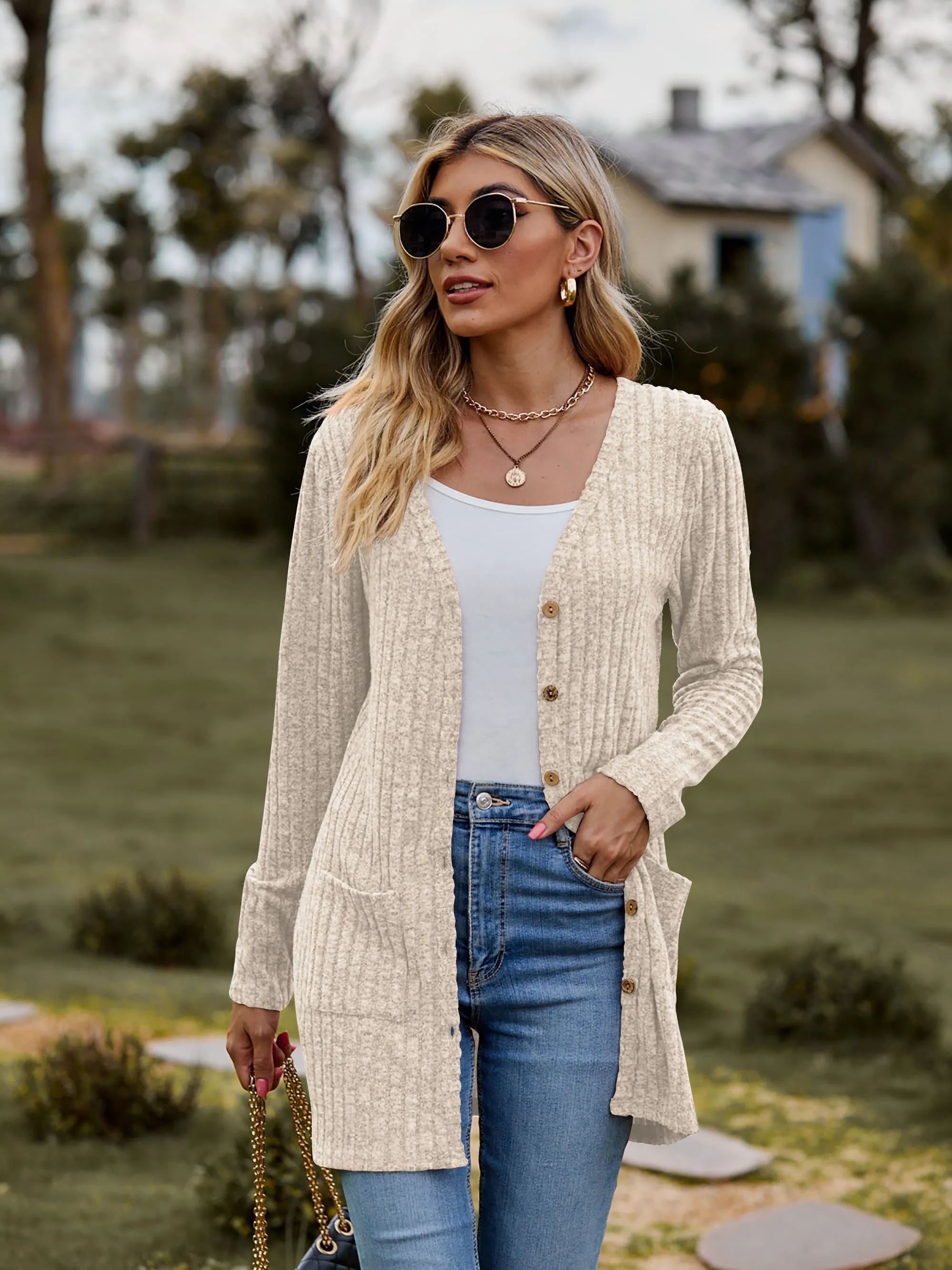 The BEST Ribbed Button-UP Cardigan - 7 Colors