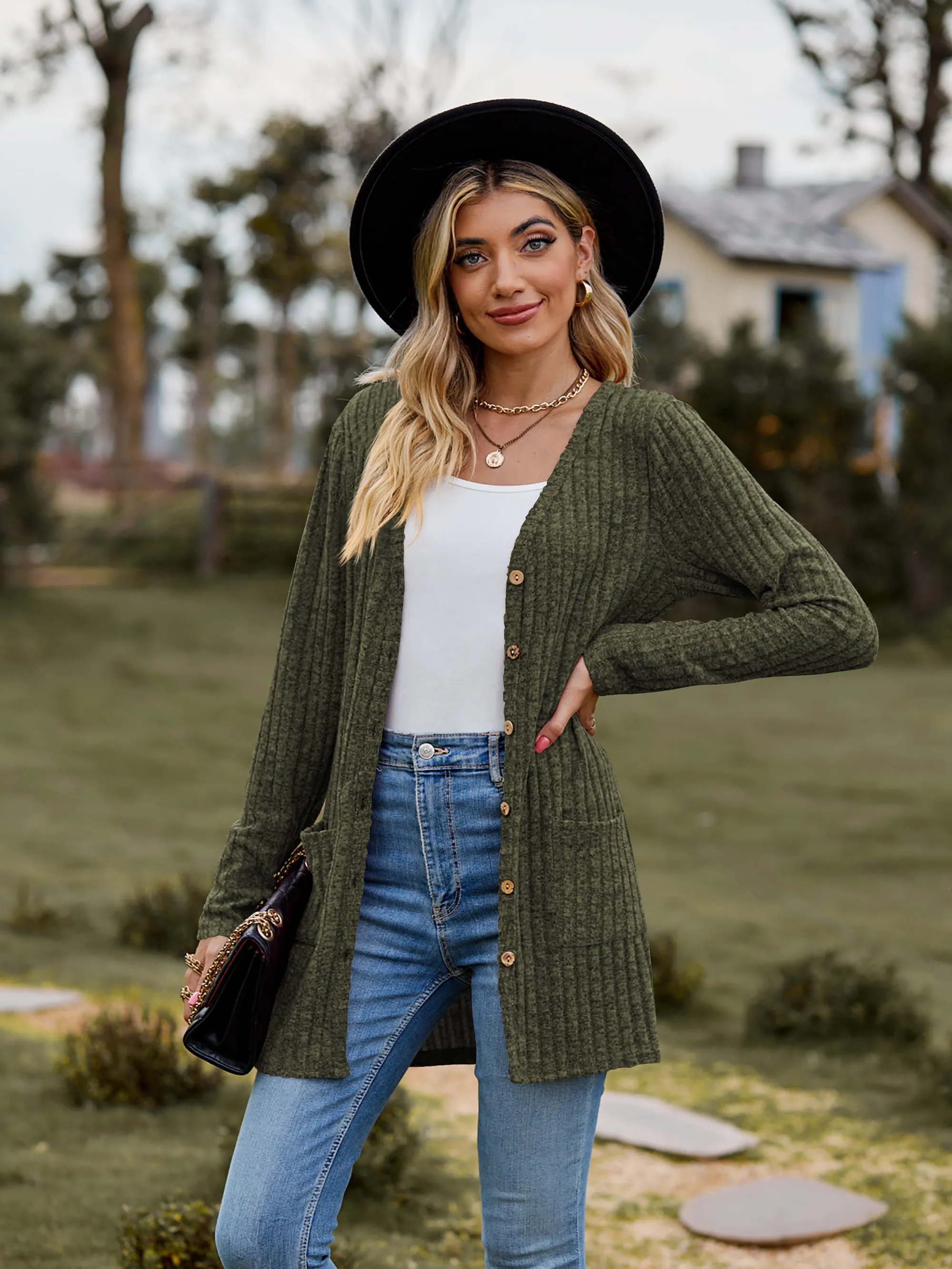 The BEST Ribbed Button-UP Cardigan - 7 Colors