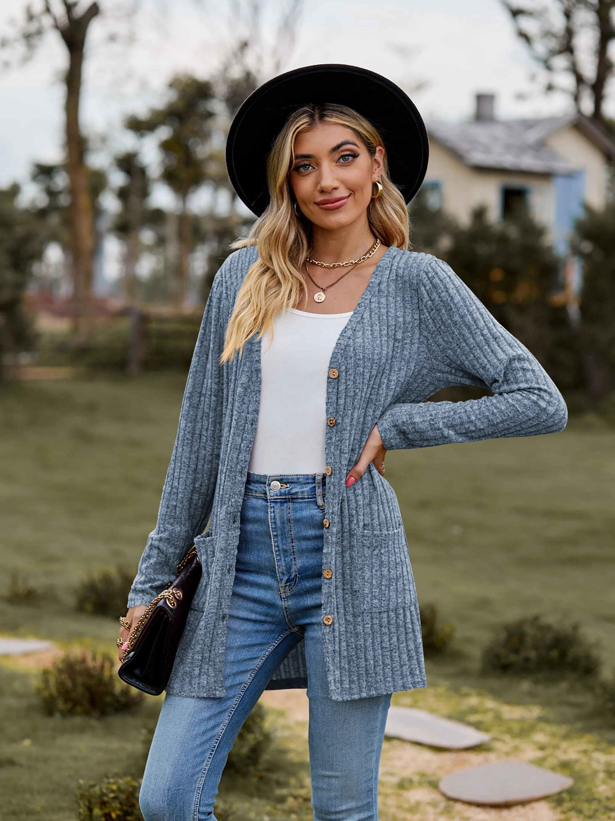 The BEST Ribbed Button-UP Cardigan - 7 Colors