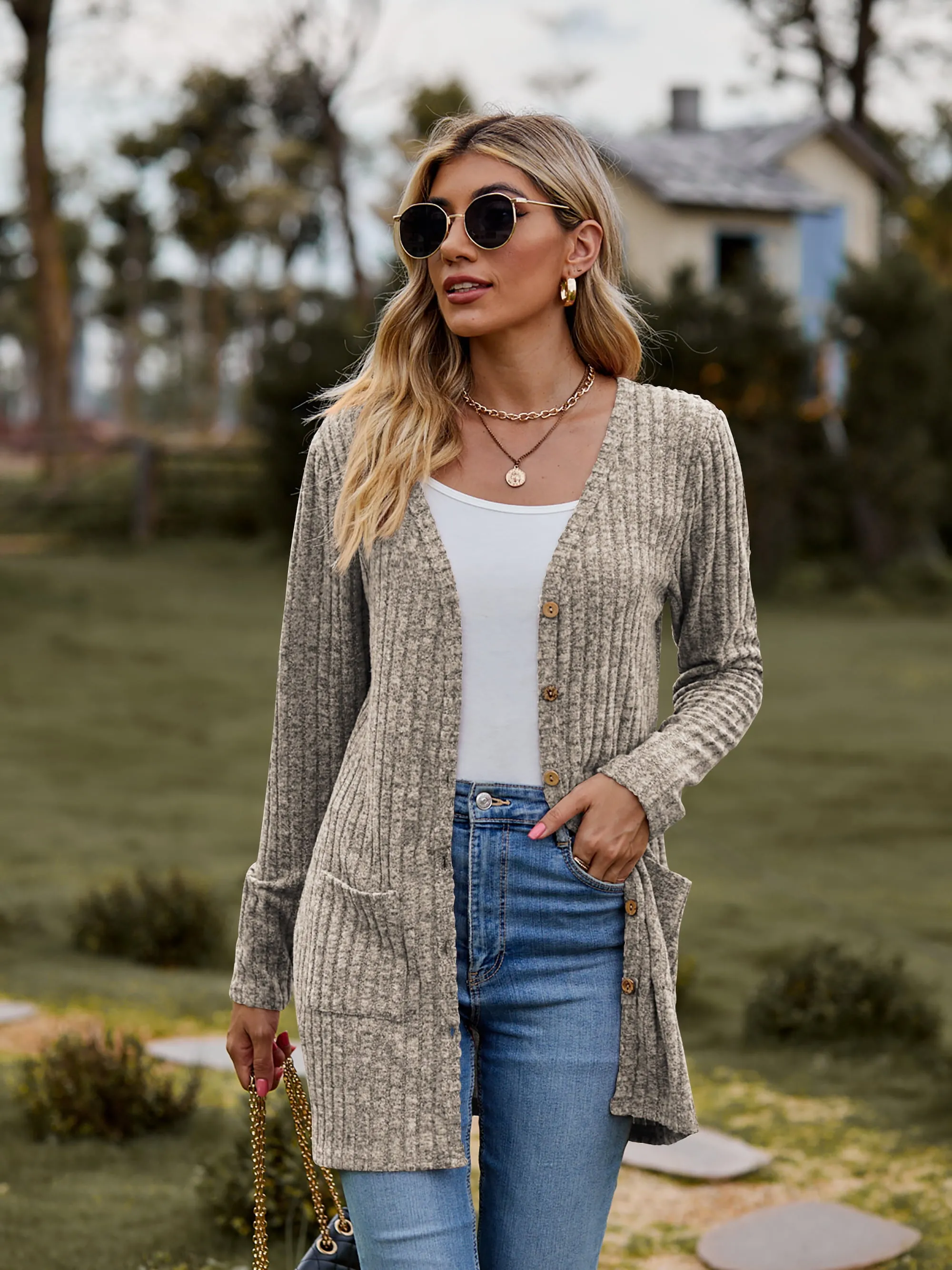 The BEST Ribbed Button-UP Cardigan - 7 Colors