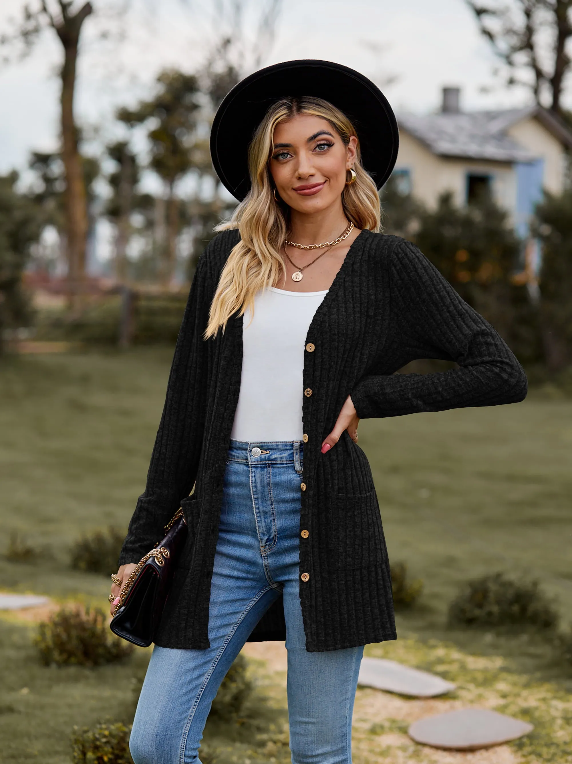 The BEST Ribbed Button-UP Cardigan - 7 Colors