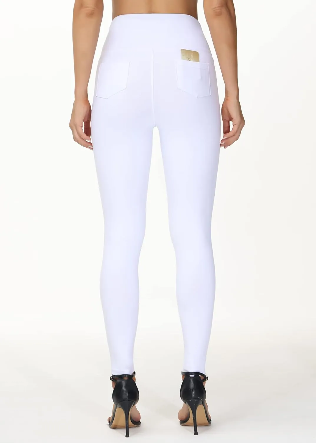 THE GYM PEOPLE Women's Casual Yoga Leggings High Waisted Tummy Control Workout Pants with 4 Pockets