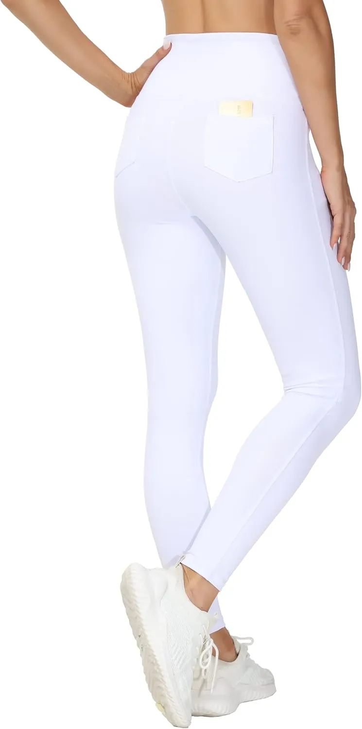 THE GYM PEOPLE Women's Casual Yoga Leggings High Waisted Tummy Control Workout Pants with 4 Pockets