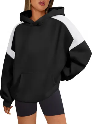 Trendy Queen Womens Oversized Hoodies Color Block Fall Fashion 2025 Casual Long Sleeve Sweatshirts Y2k Winter Clothes