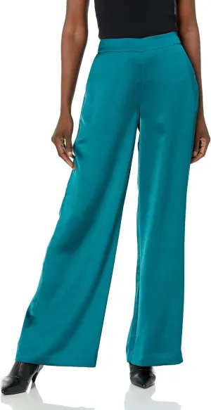Trina Turk Women's Wide Leg Satin Pants