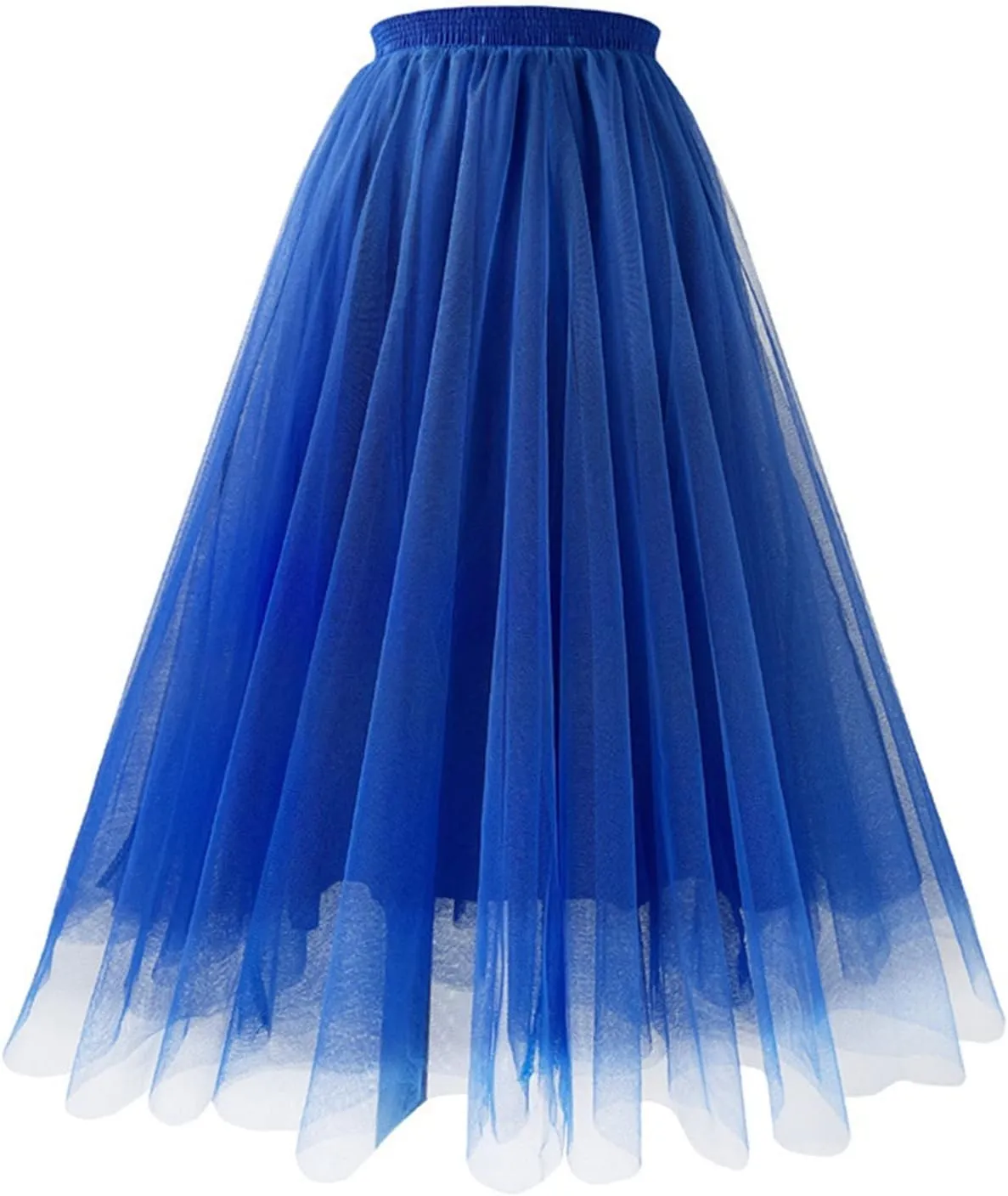 Tulle Skirts for Women Lightweight Mesh Casual Fashion Skirt High Waisted Elastic Party Skirts Puff Dance Skirt