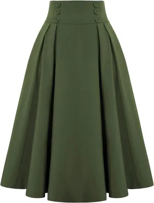 Vintage Pleated Midi Skirt Fashion Pleated Casual High Skirt Waist Vintage Women Skirt Dark Tulle Plus Size Skirts for