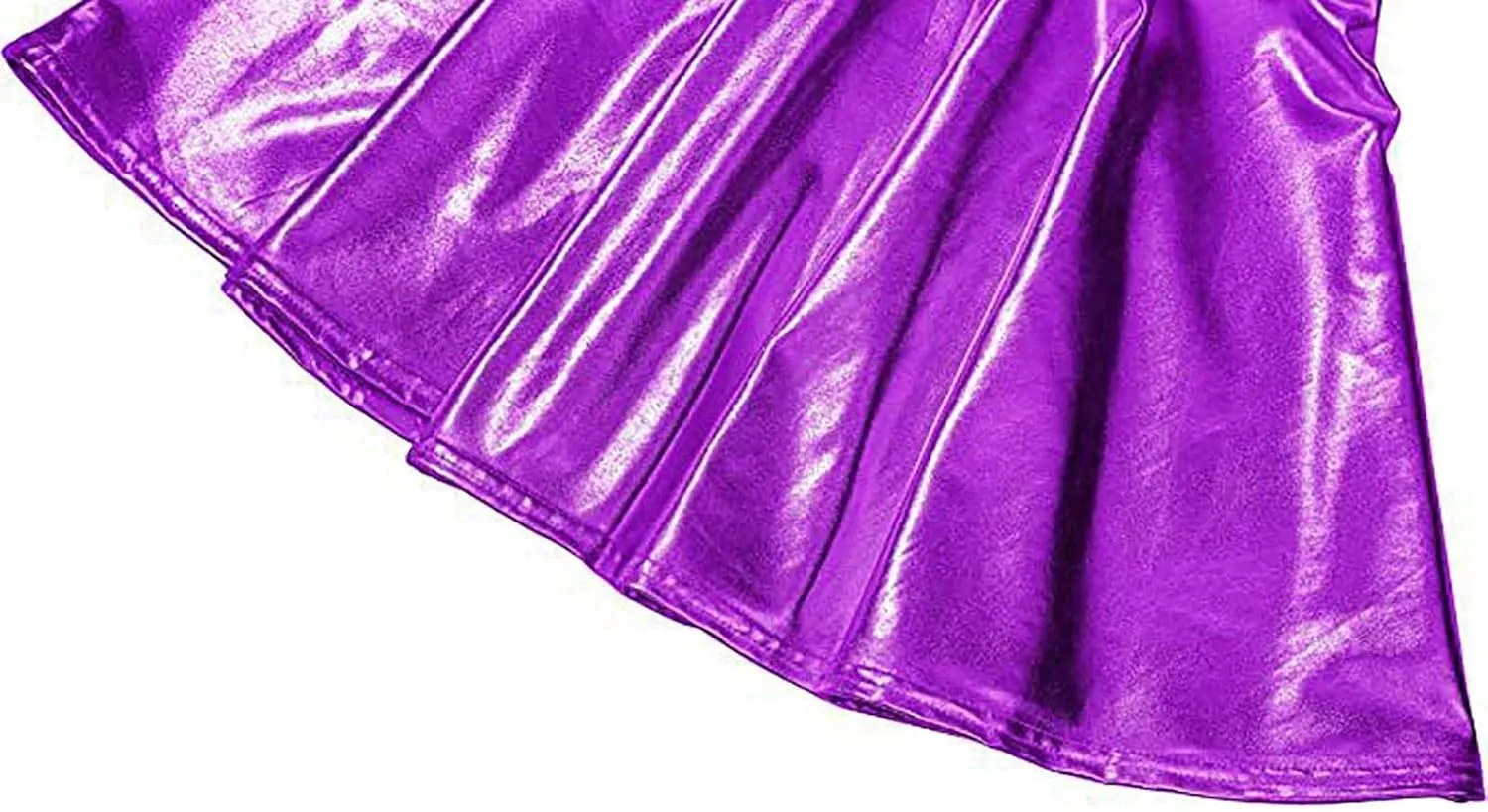 Women Faux Leather Mini Skirts Night Out Disco Short Skirt Sexy Performance Stage Pleated Skirt PU-Leather Skirts