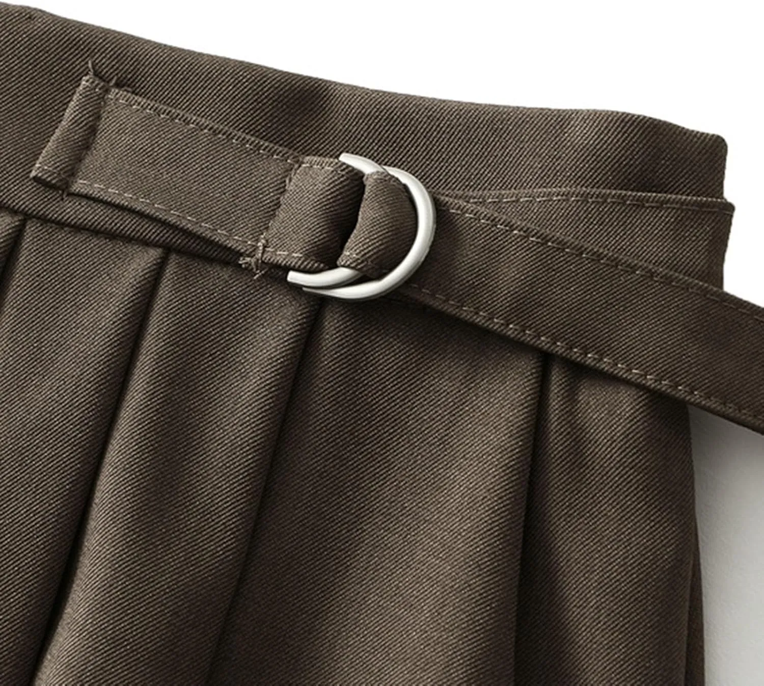 Women Mid Length Suit Skirt A Line High Waisted Pleated Skirt Daily Costume Half Suit Jean Skirts for Teen Girls