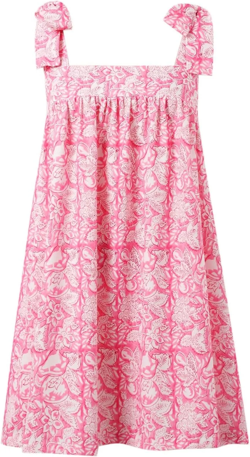 Women Y2K Tie Shoulder Mini Dress Square Neck Floral Ruffle Flowy Babydoll Dress Summer Bow Strap Boho Short Dresses