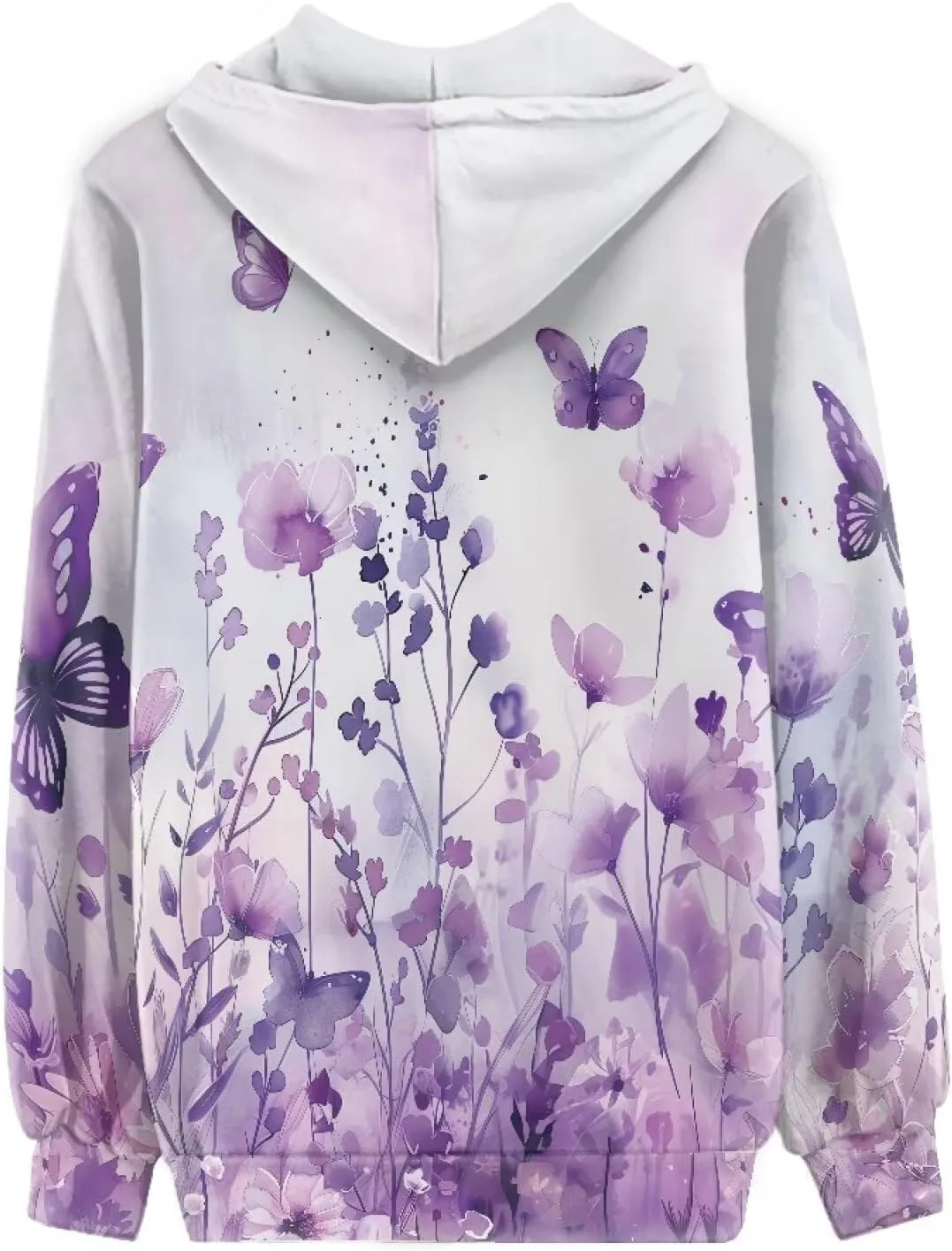 Women's Fall Full Zip Up Hoodie Long Sleeve Oversized Hooded Sweatshirts Pockets Jacket Coat