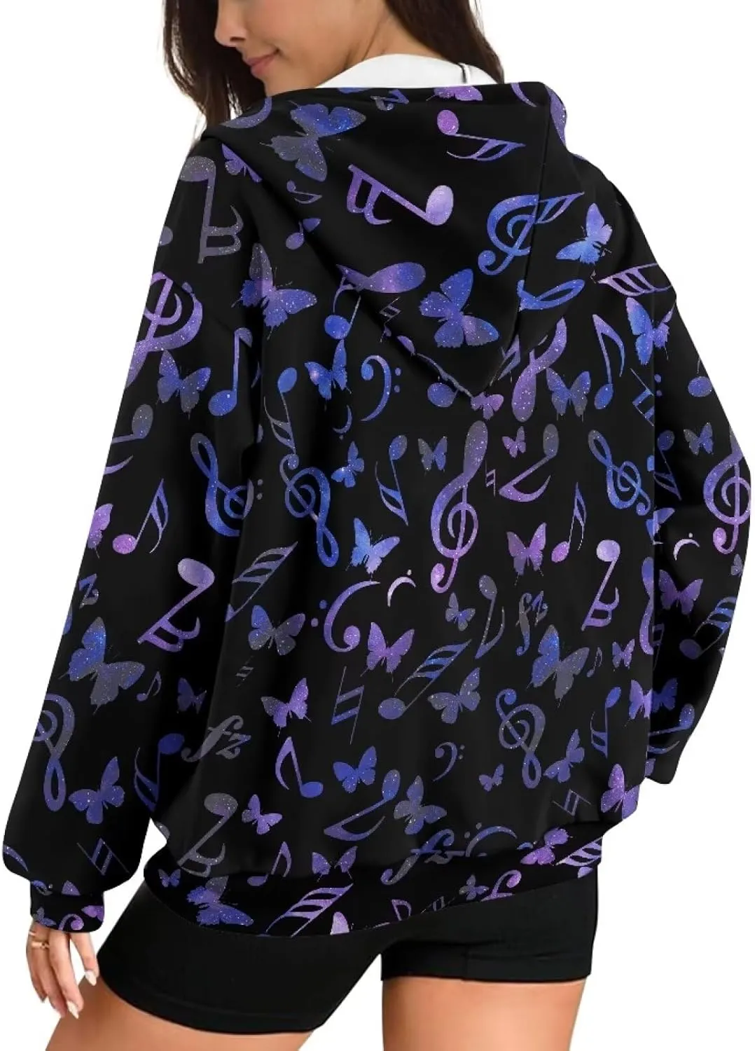 Womens Hoodies Zip Up Loose Sweatshirt Coat with Pocket Lightweight Long Sleeve Full Zip Hoodies Outfits for Fall