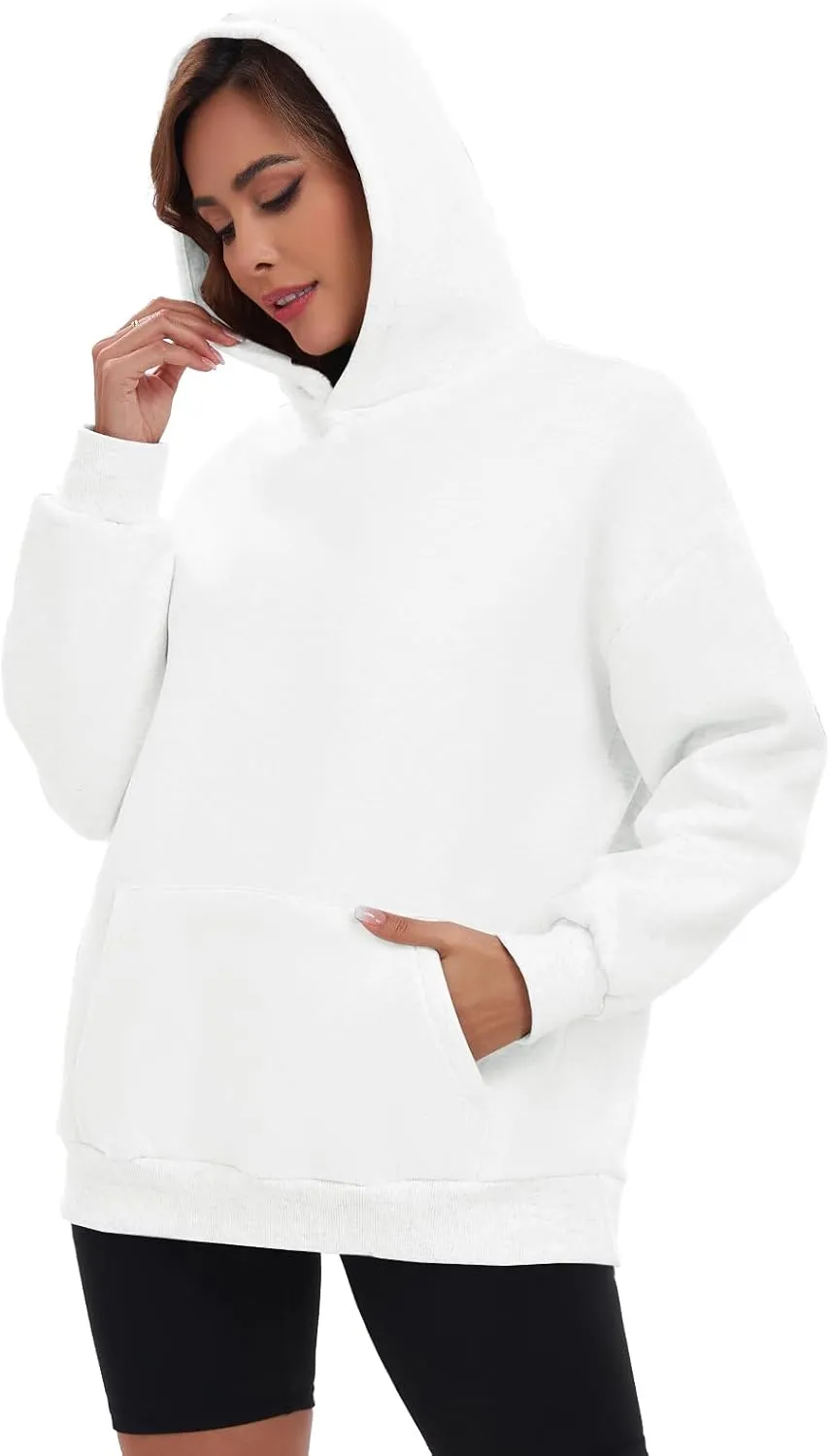 Womens Oversized Hoodies Fleece Sweatshirts Long Sleeve Pullover Winter Fall Outfits Clothes with Pocket