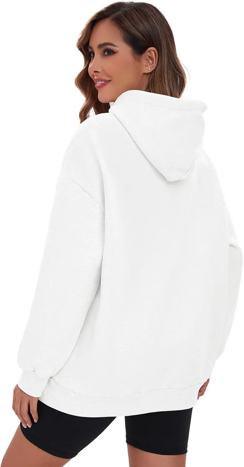 Womens Oversized Hoodies Fleece Sweatshirts Long Sleeve Pullover Winter Fall Outfits Clothes with Pocket