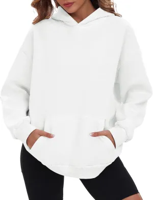 Womens Oversized Hoodies Fleece Sweatshirts Long Sleeve Pullover Winter Fall Outfits Clothes with Pocket