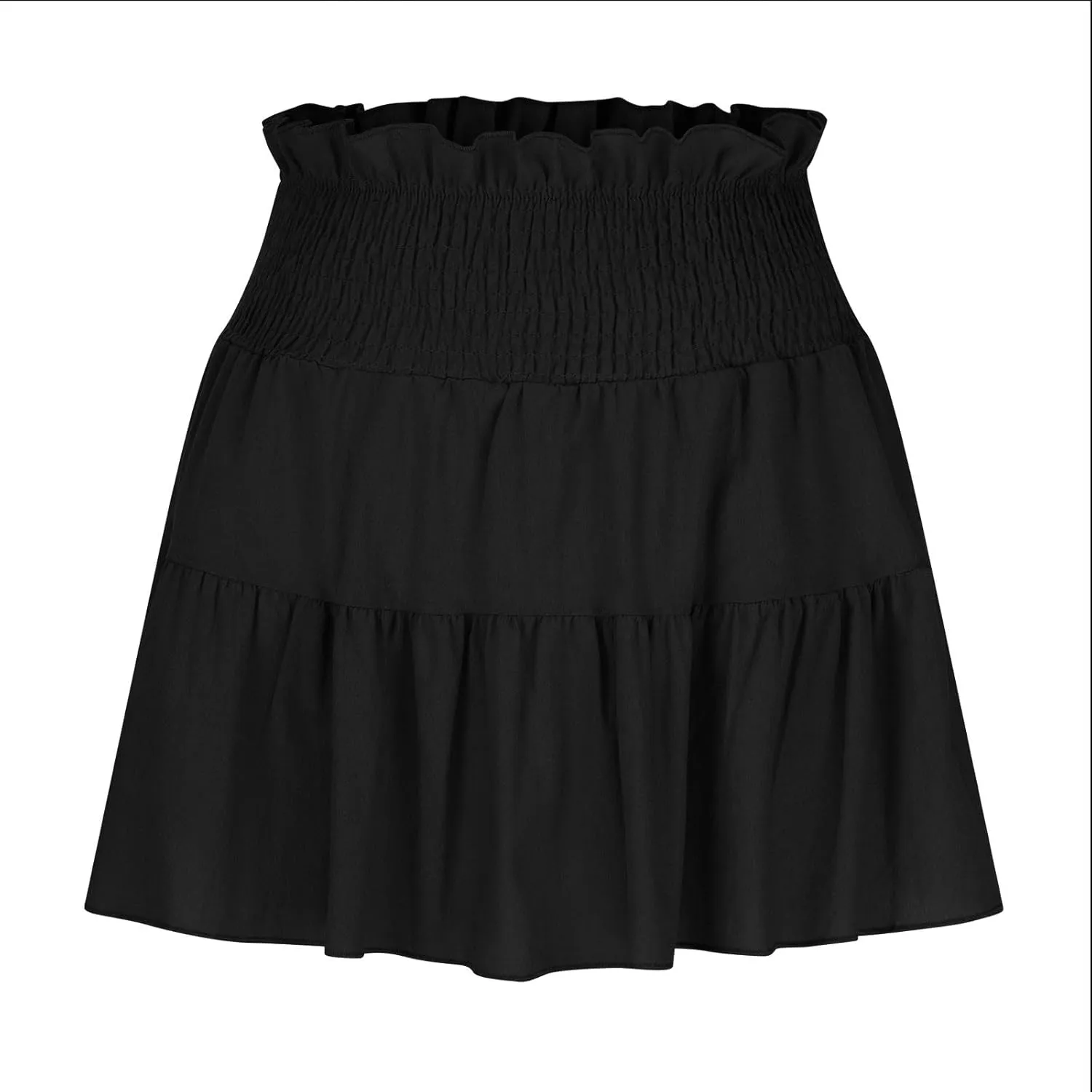 Womens Skirts Flowy A Line Short Skirt High Waisted Ruffle Mini Skirts Pleated Cute Skirt Beach Vacation Outfits
