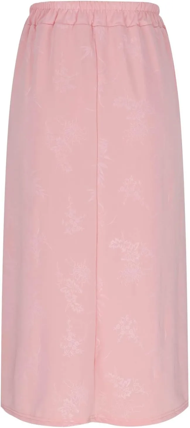 Womens Summer Fashion Midi Skirts with Tassels Fringe Elastic High Waist Flowy Pleated Casual Skirt with Pockets
