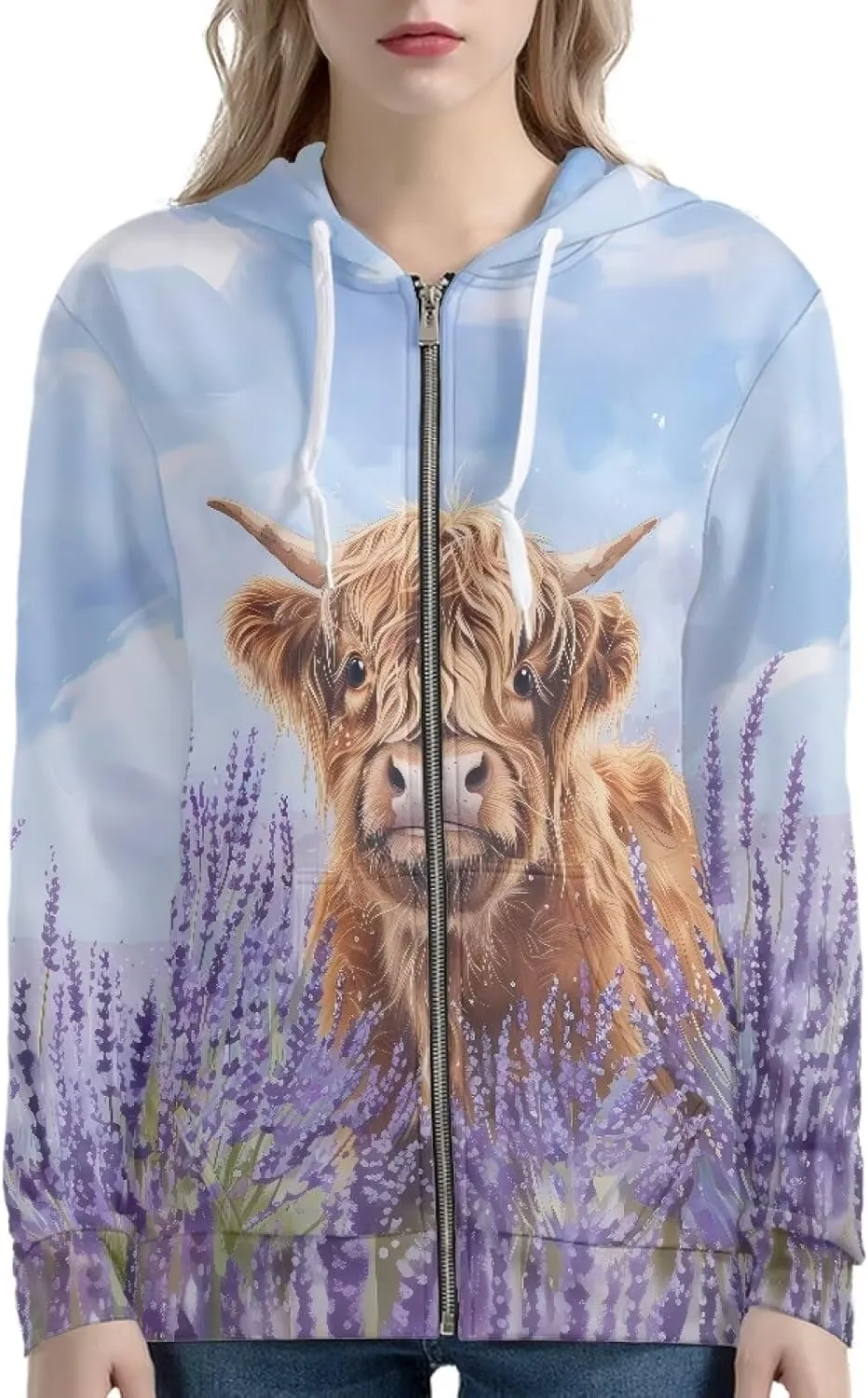 Womens Zip Up Hoodie Long Sleeve Oversized Sweatshirts Casual Jacket with Pocket Y2k Clothes