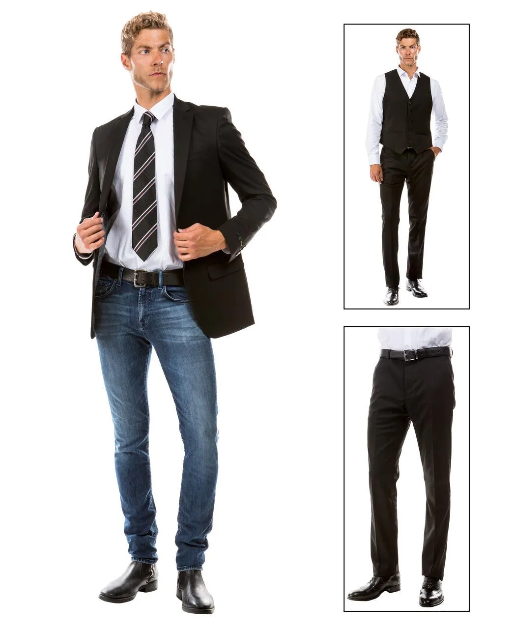 Zegarie Slim Fit Suit Separates Jacket, Midnight Black