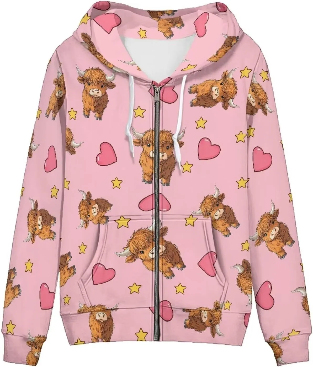 Zip Up Hoodie Women Long Sleeve Oversized Sweatshirts Fall Y2K Hoodie Jacket with Pockets
